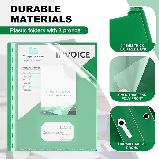 Teling 24 Pcs Clear Front Report Covers - Image 3