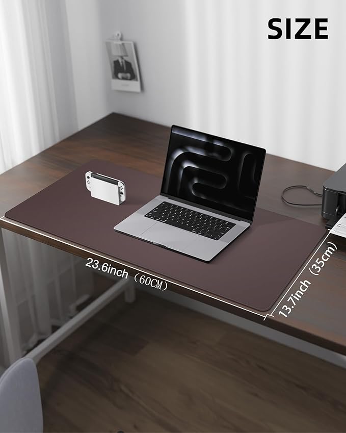 Non-Slip Desk Pad, Mouse Pad, Waterproof PVC Leather Desk Table Protector - Image 5