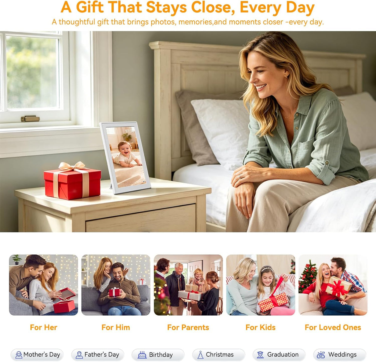 10.1" Smart Digital Calendar, No Subscription Family Hub