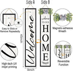 Double-sided Welcome to Our Home Wooden Sign Stand - Image 3