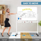MaxGear Rolling Whiteboard, 48 x 32 Inch Double-Sided Magnetic Dry Erase Board - Image 3