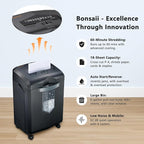 Bonsaii Heavy Duty 18-Sheet Office Shredder – 60-min Continuous Run, Cross-Cut - Image 6