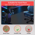 AiBOB Gaming Chair Mat for Hardwood Floor, 53" x 45" 3D Diamond Design | Stylish Office Computer Desk Mat, No Carpet, Protcet Floor, Durable Plastic, Non-Slip Backing, Smooth Rolling, Easy to Clean
