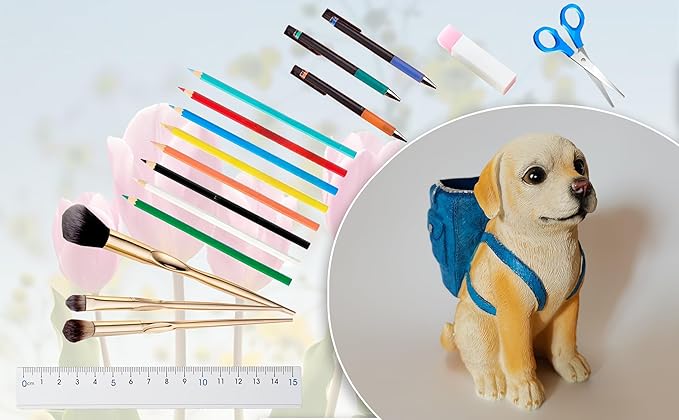 Photour Dog Pen Holder for Desk Pen Pencil Cup Creative Desktop Pen Organizer - Image 5