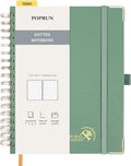 POPRUN Spiral Bullet Dotted Journal Notebook, 7-1/4" x 9-1/2" by POPRUN