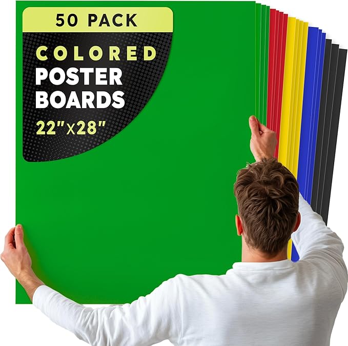 Hygloss Large Colored Poster Board 22x28 by HyglossProductsInc