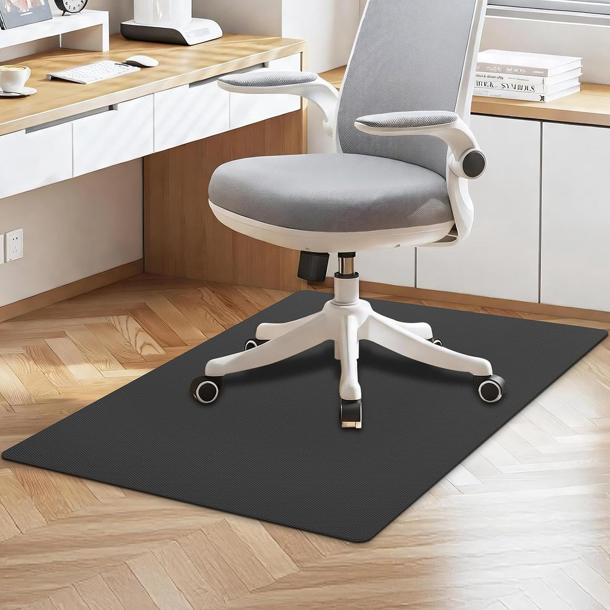 insefocc Office Chair Mat, 48 x 36 Inch Black TPE Desk Chair Floor Protector,...