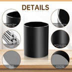 Christian Gifts,Metal Pen Holder Aluminum Pencil Holder for desk,Round Desktop Organizer and Black Pencil Cup for Office, School, Home and Stationary Supplies (Philippians 4:13)