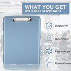 Sooez Clipboard with Storage, High Capacity Nursing Clip Board 8.5 x 11 with - Image 4