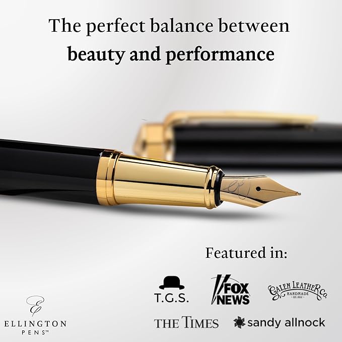 Ellington Pens Luxury Fountain Pen Set- Extra Fine Nib- Includes 3 Ink - Image 2
