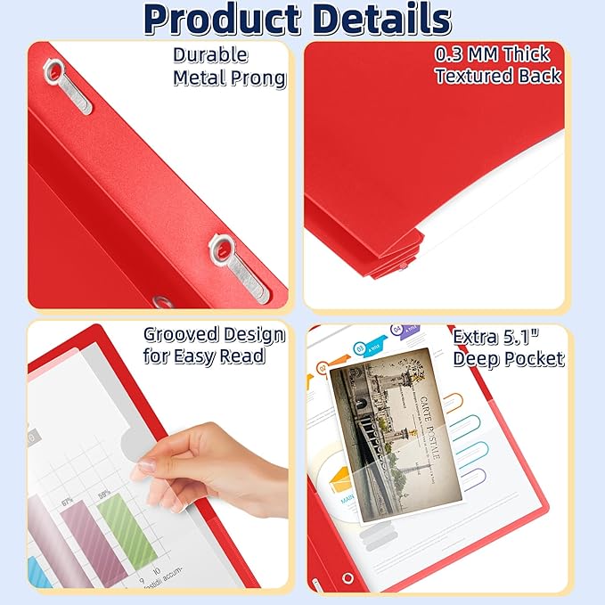 HAUTOCO 30 Pack Plastic Report Covers - Image 3