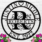 Wedding Gifts for Couples 2024 Last Name Signs for Home Personalized Metal by HRZSIGNFC