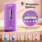 AFMAT Electric Pencil Sharpener, Fully Automatic Pencil Sharpener, Auto in & Out - Image 5