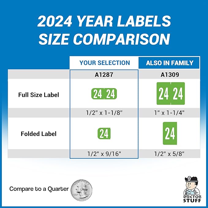 MINI 2024 Year Stickers, Doctor Stuff 2024 Chart Stickers, Light Green Color - Image 5