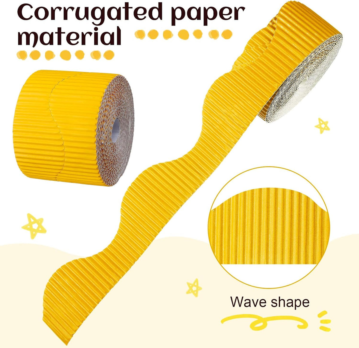 Harloon 6 Pcs 300ft Bulletin Board Borders Bulk Classroom Scalloped Borders P...