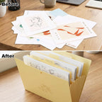 EOOUT 6pcs Expanding File Folders with 5 Pockets, Accordion Folders for Documents, A4 Letter Size Gold-Embossed Floral Plastic File Organizer with Snap Button for School and Office Supplies