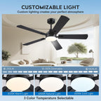 jsaitee ceiling fans with lights - 52inch low, package contents