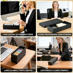 QLOUNI Business Card Storage Box 4 Pack, Business Card Holder Case - Image 7