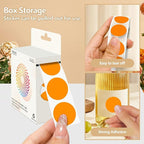 Orange 1 Inch Round Color Coding Dot Labels, 10 Rolls 10000 Dot Stickers in - Image 3