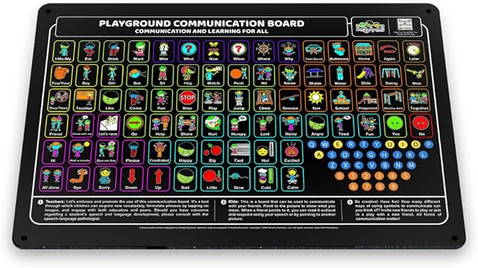 Weather-Proof Aluminum School Playground Communication Board by SmartySymbolsCommunication
