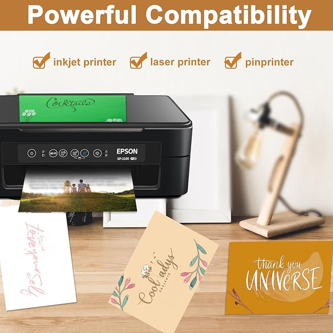 Silunkia 28 Sheets White Shimmer Cardstock 8.5 x 11 Printer Paper, 92lb - Image 5