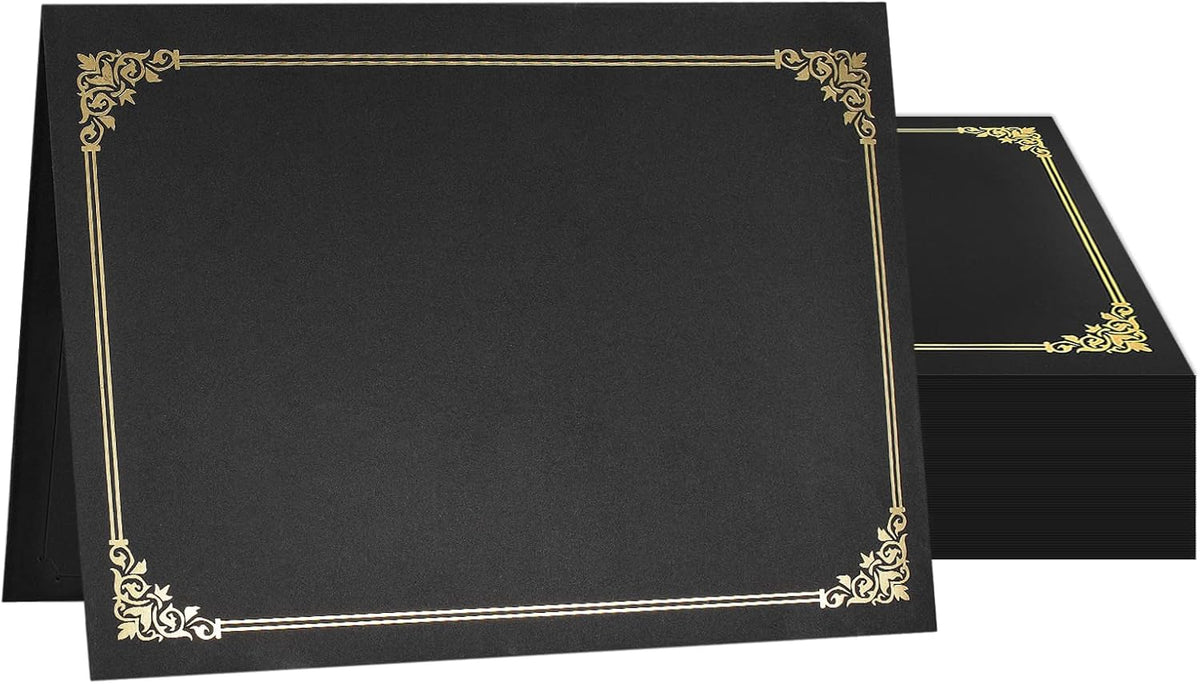 SUNEE Certificate Holders, Diploma Covers Gold Foil Border,