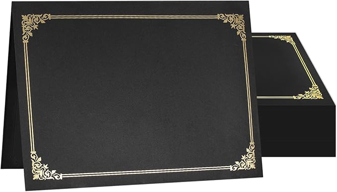 SUNEE Certificate Holders, Diploma Covers Gold Foil Border, by SUNEE