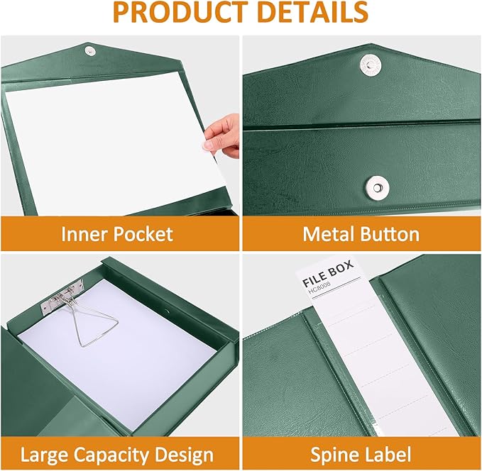 HUA JIE A4 Storage File Boxes Plastic Archives Cases - Image 4