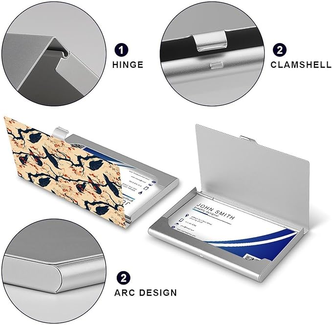 haigof Crow Business Card Holder Business Card Case Metal Business Card - Image 4