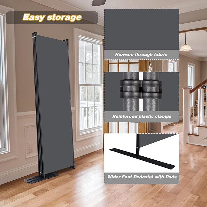 CHOSENM Wall Divider, 4 Panel Room dividers and Folding Privacy Screens - Image 4