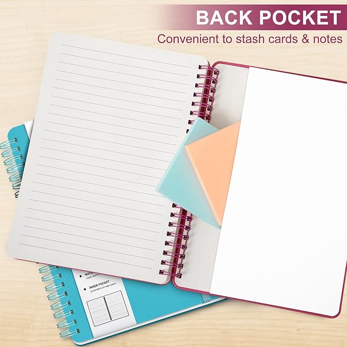 ABERLLS Deeppink Lined Spiral Journal Notebook, 160 Pages, 85.7in A5, - Image 5