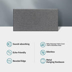 2” Thick Acoustic Panels with Hanging Hardware, Heather Grey - Image 5