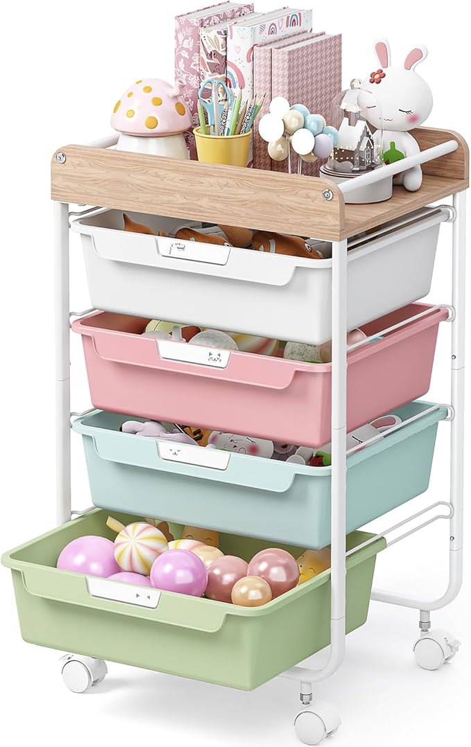 Rolling Storage Utility Cart by SYKIARIOL