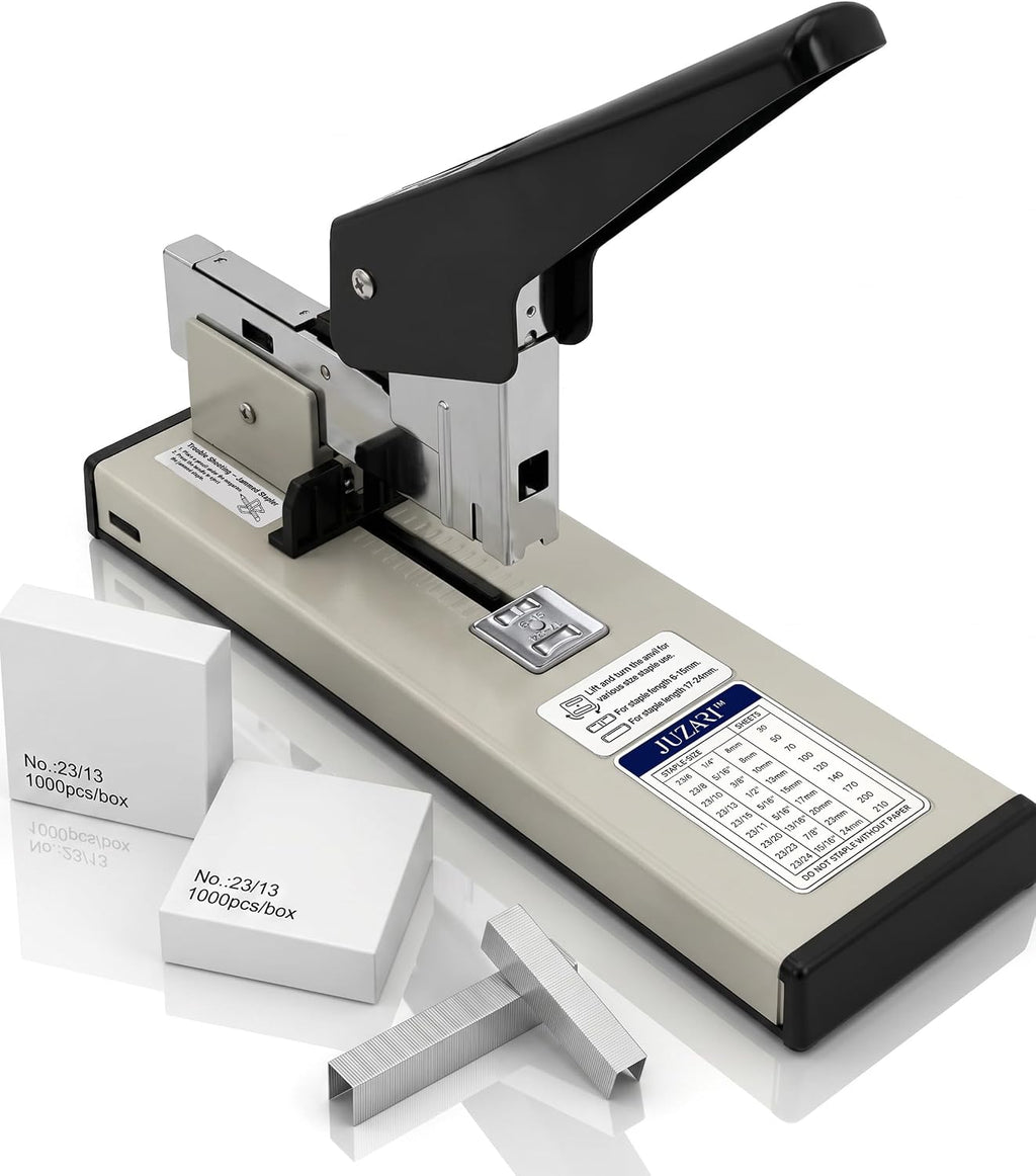 Heavy Duty Stapler for Office - Large Stapler 200 Sheet High Capacity - Heavy-Duty Staplers for Desk - Desktop Paper Binding Tool - 2000 Staples Included