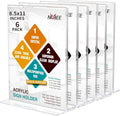 NIUBEE 6 Pack Acrylic Sign Holder 8.5 x 11 by NIUBEE