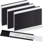 Realth C Channel Magnetic Label Holders 50 Pack 0.78" x 4" by Realth