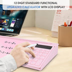 Varhomax Glass Desk Whiteboard Pink - Image 3