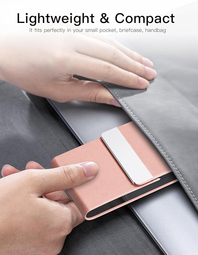 Padike Professional Business Card Holder PU Leather Business Card Case Name - Image 6
