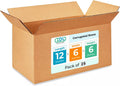 IDL Packaging - B-1266-25 Small Corrugated Shipping Boxes 12"L x 6”W x 6"H -