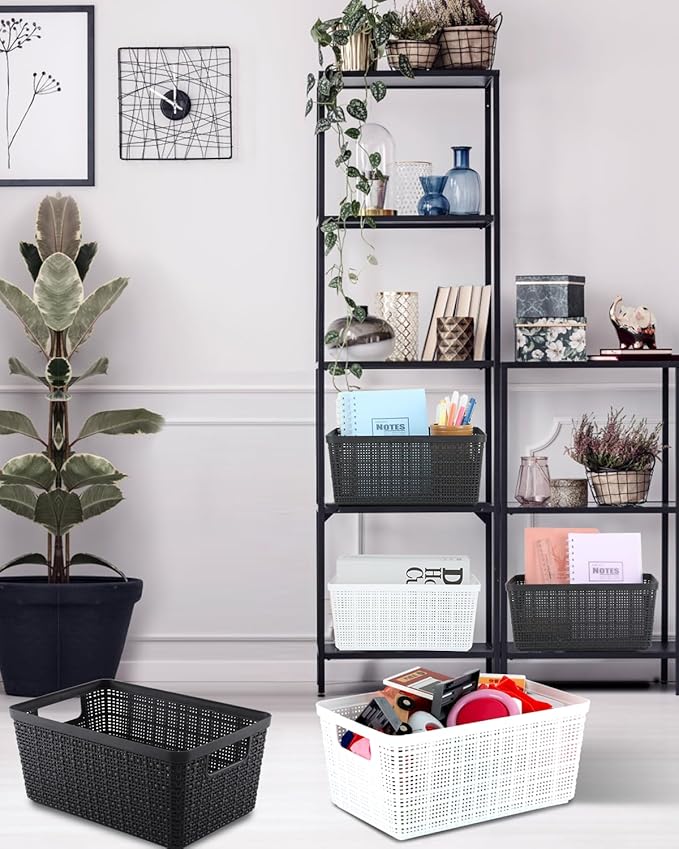 Set of 6 Baskets For Organizing, Plastic Storage Bins and Small Basket for - Image 7