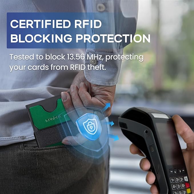 RUNBOX Slim Card Holder Wallet for Men, Minimalist RFID Blocking Wallet - Image 5