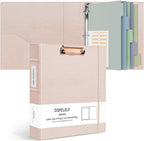 Ospelelf 3 Ring Binder with Clipboard 2 Inch Leather Binder by OspelelfOfficeSupplies