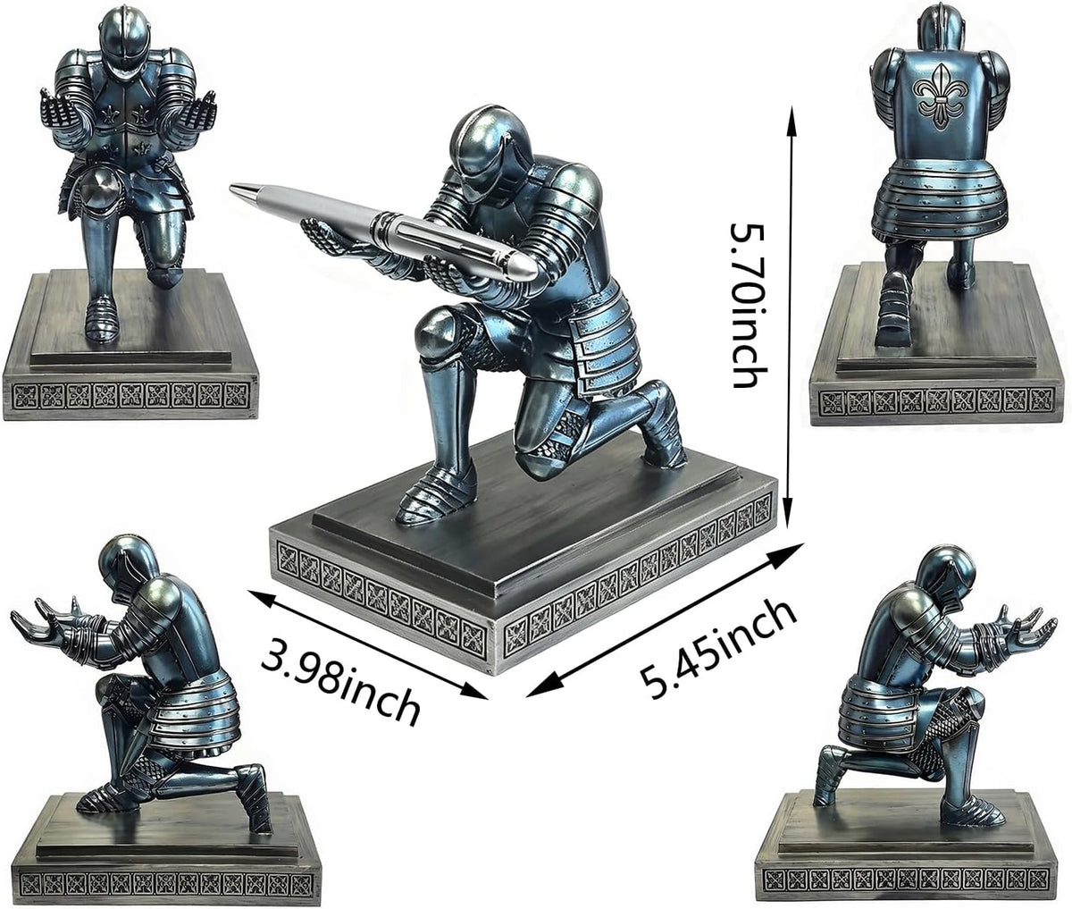 Knight Pen Holder Pen Stand Desk Organizer and Accessories Blue