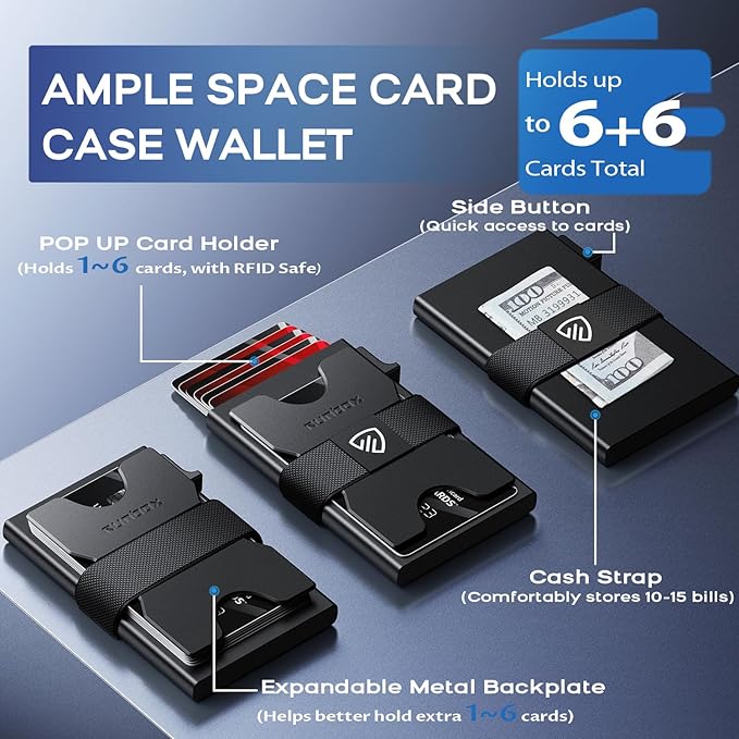 RUNBOX Slim Card Holder Wallet for Men, Minimalist RFID Blocking Wallet - Image 2