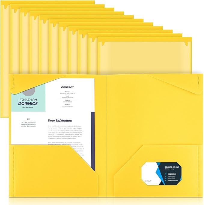 Henoyso 18 Pcs Plastic Folders by Henoyso