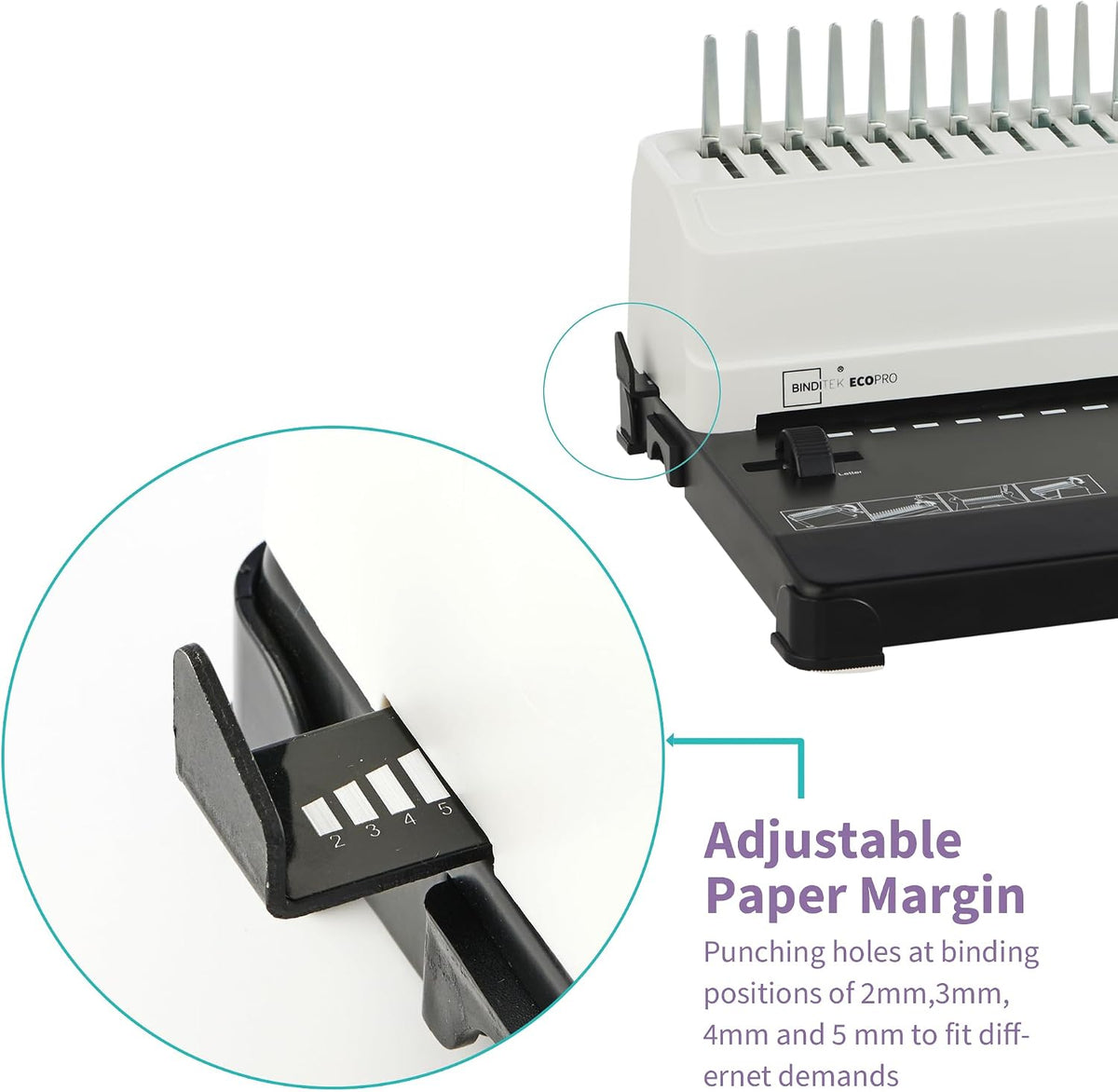 binditek binding machine, punch 12 sheets, 450 sheets on a desk or shelf
