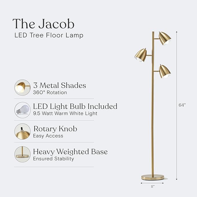 Brightech Jacob LED Standing Lamp, Modern Bright Floor Lamps - Image 6