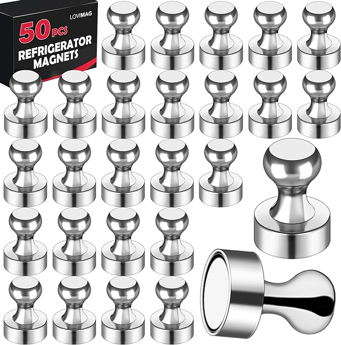 LOVIMAG Fridge Magnets 50 Pcs Refrigerator Whiteboard Small Strong Magnet by LOVIMAG