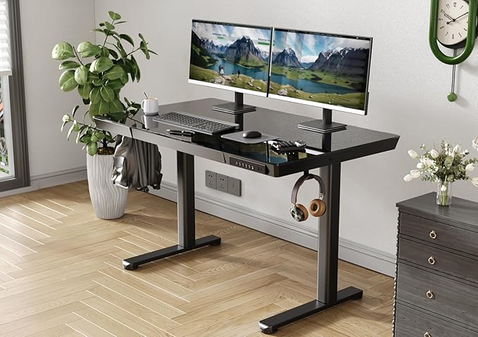 Claiks Glass Standing Desk - Image 8