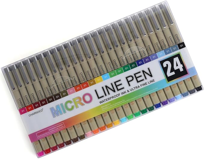 CHARSOCO 01 Micro Pen, Waterproof Archival Ink, 0.25mm Fineliner Ink Pens - Image 7